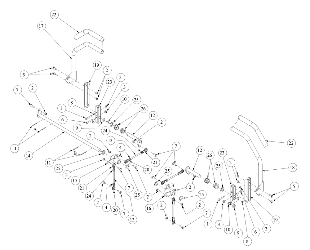 Steering Assembly Diagram and Parts List for Z-FORCE15 53AA5D2L100 Cub Cadet Lawn Tractor